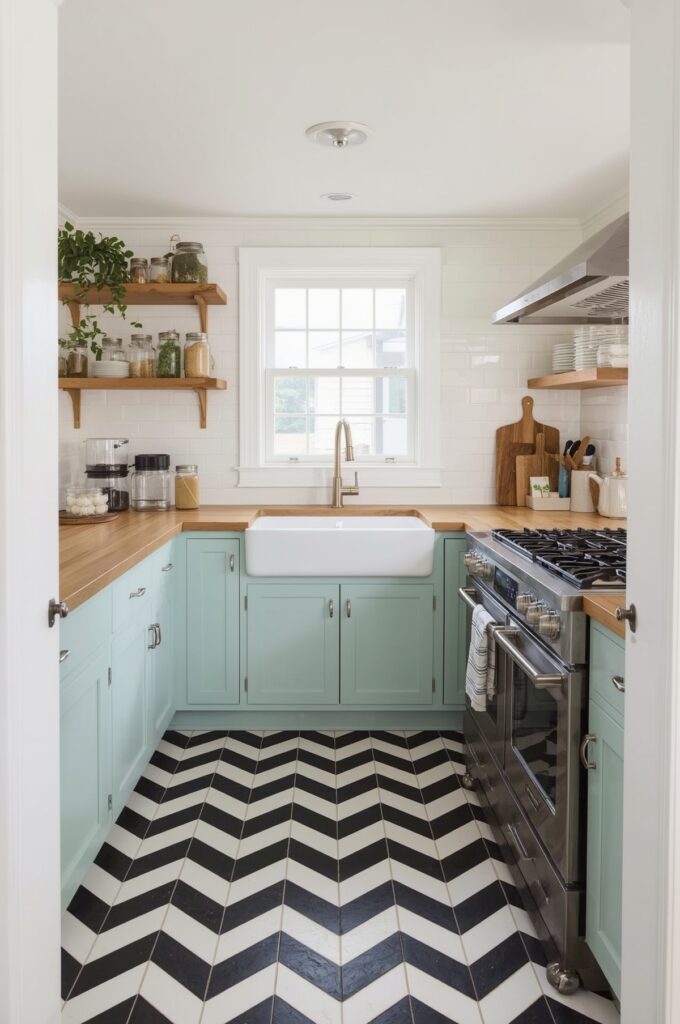 Bold Patterned Tile Flooring
