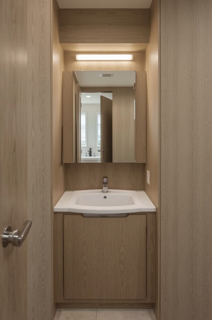 Corner Vanity Installation