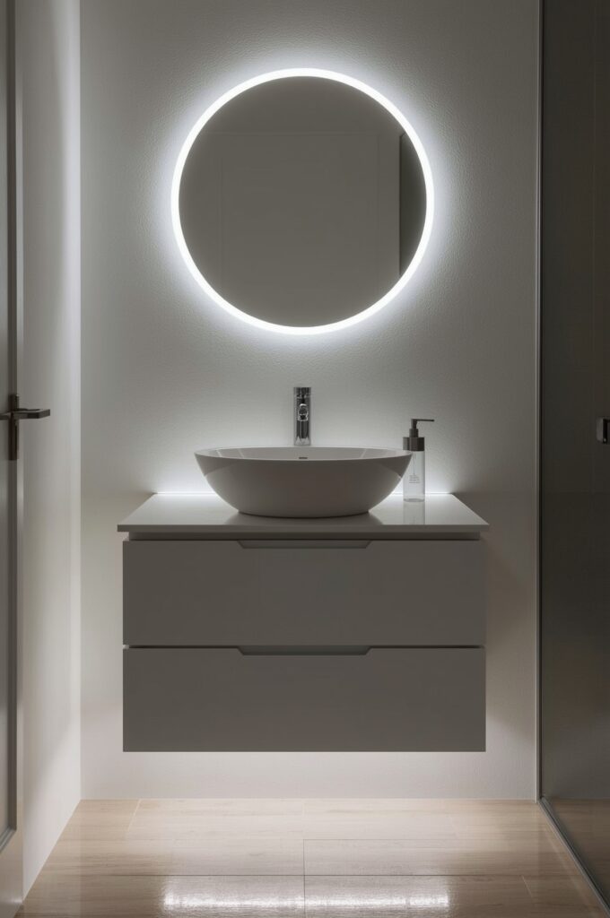 Floating Vanity with Under-Glow Lighting