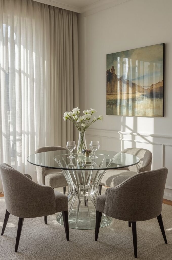 Glass-Top Dining Table