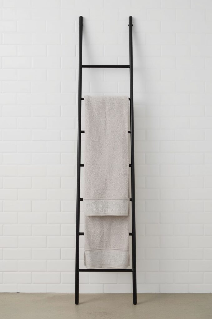 Narrow Ladder-Style Towel Rack