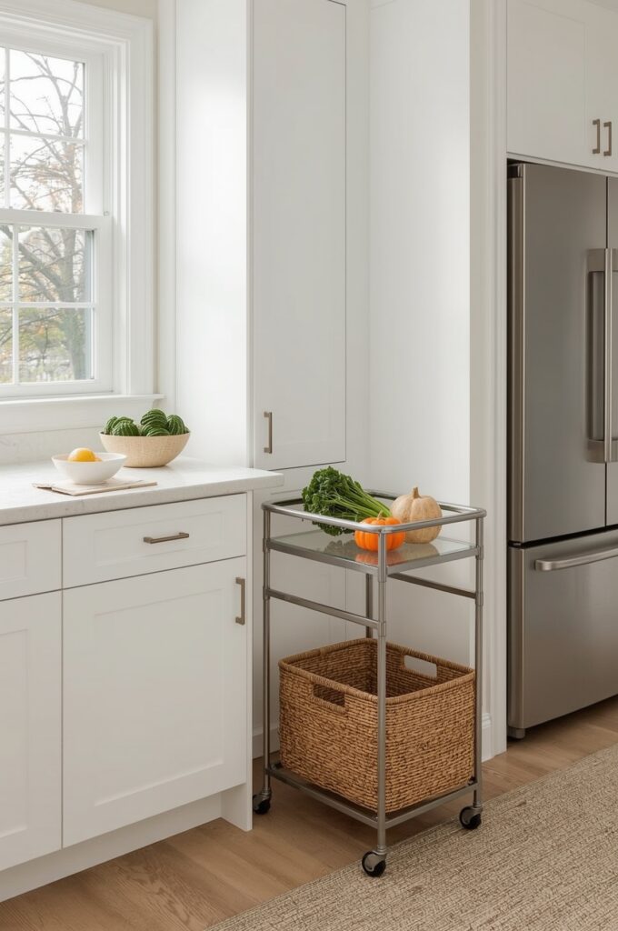 Slimline Rolling Cart for Extra Counter Space