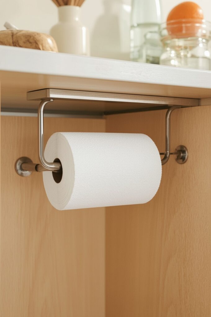 Under-Cabinet Mounted Paper Towel Holder