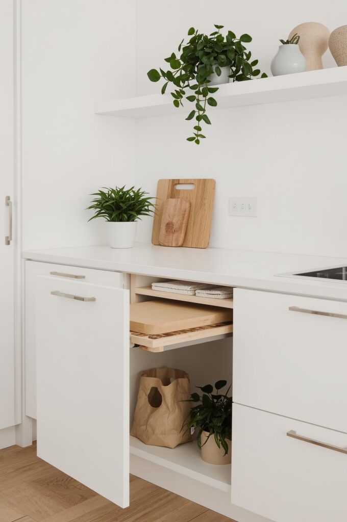 Countertop with Pull-Out Cutting Board