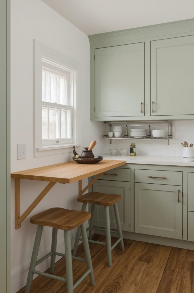 Fold-Down Wall-Mounted Countertop
