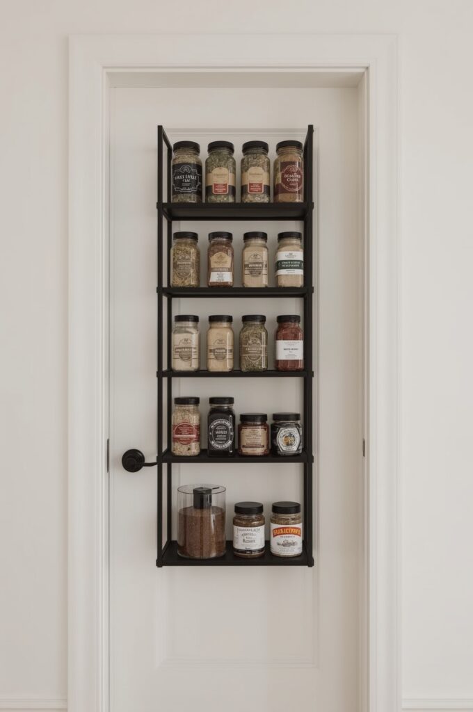 Slim Shelf Behind the Door