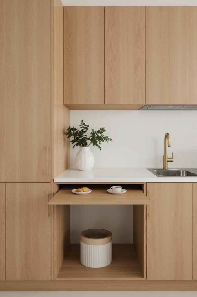 Countertop with Slide-In Mini Table