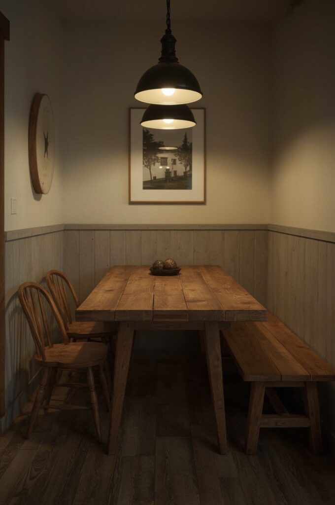 Narrow Farmhouse-Style Table