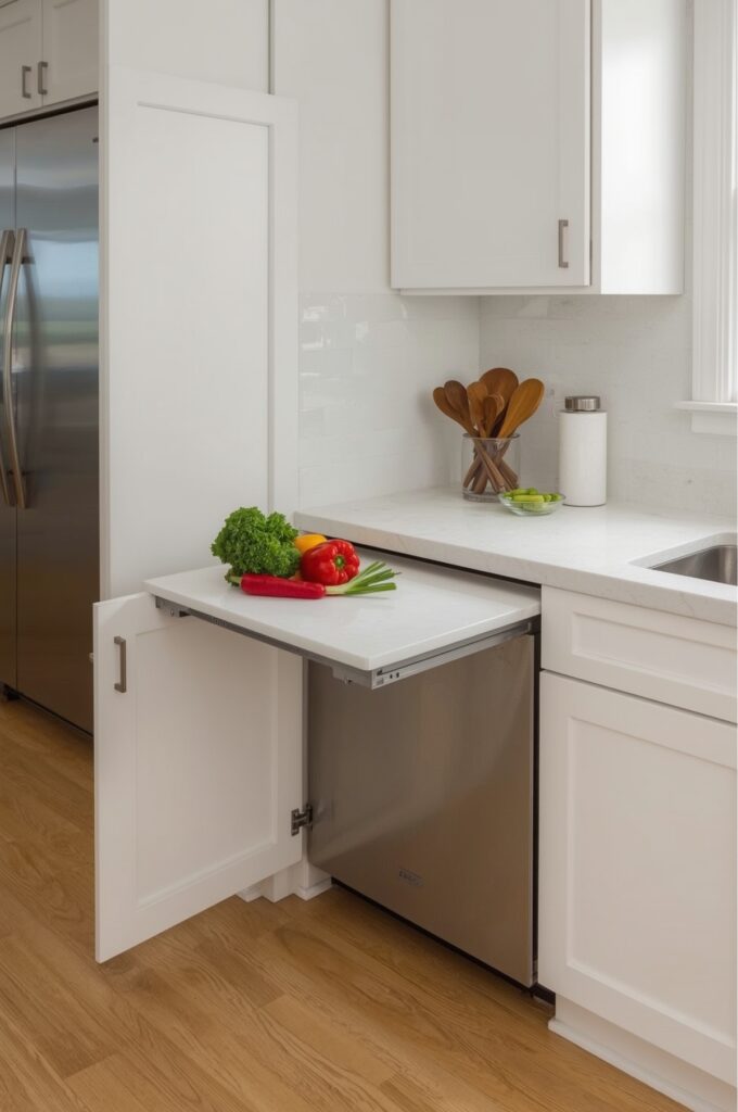 Pull-Out Cutting Board Countertop