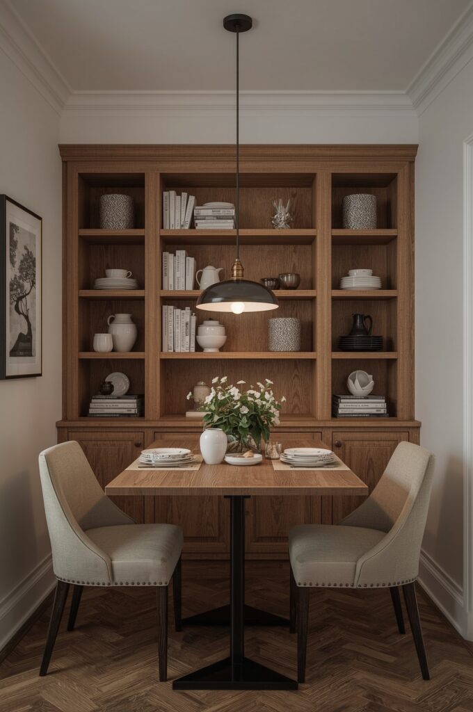 Dining Table with Built-In Shelving