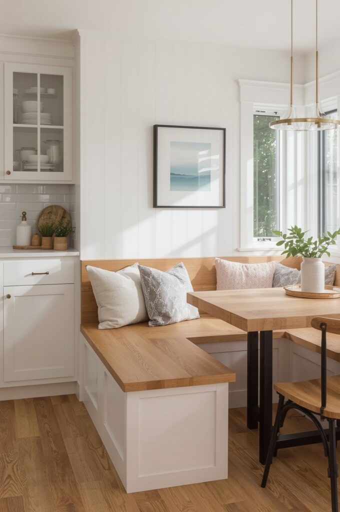 Integrated Counter and Dining Bench
