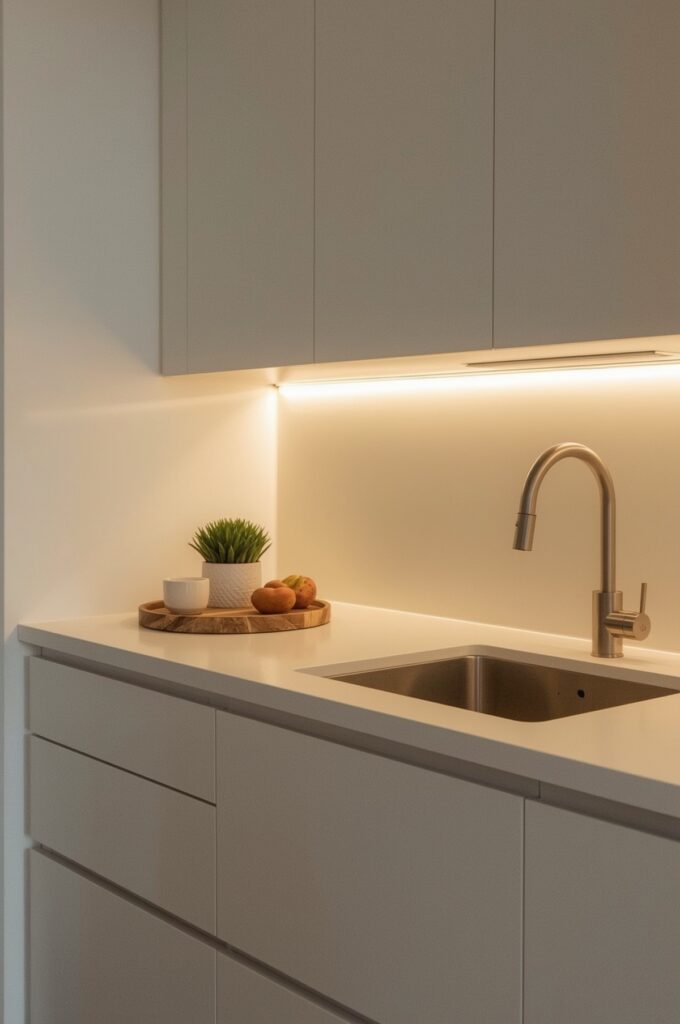 Countertop with Under-Cabinet Lighting