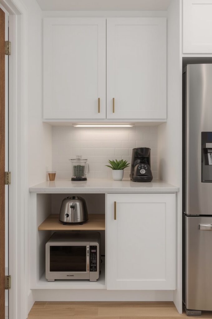 Compact Countertop with Appliance Garage