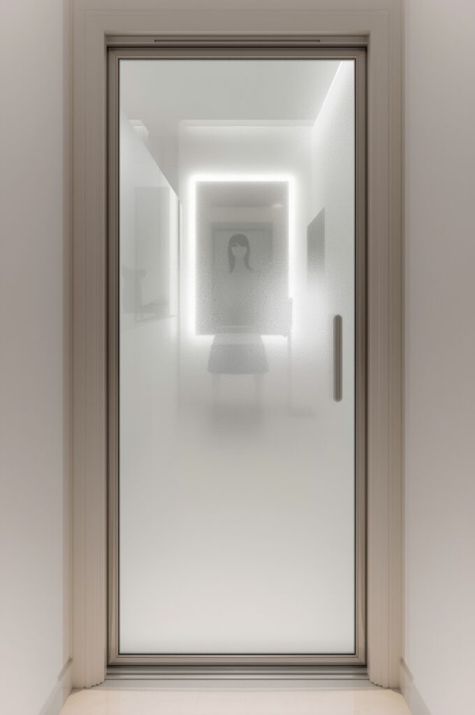 Slimline Frosted Swing Doors