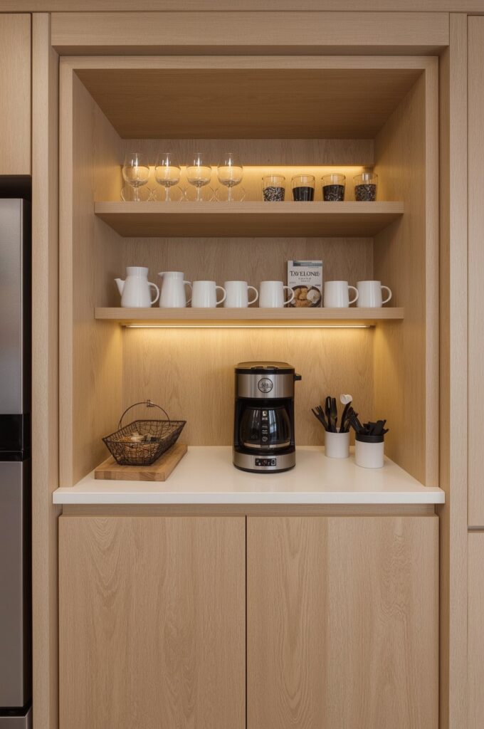 Compact Layout with Integrated Coffee Nook