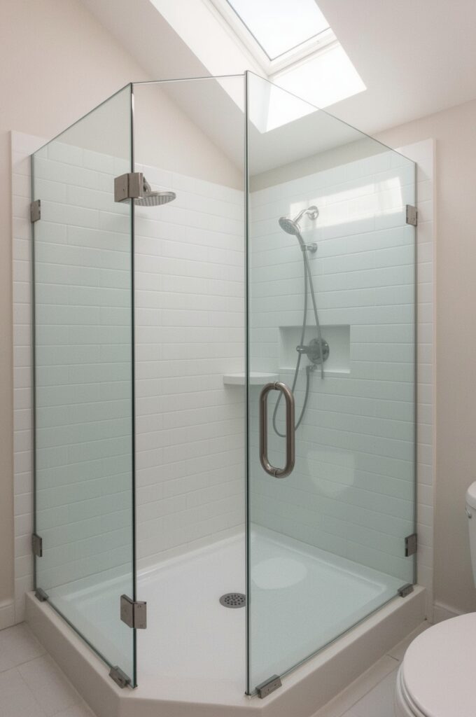 Compact Walk-In Corner Shower