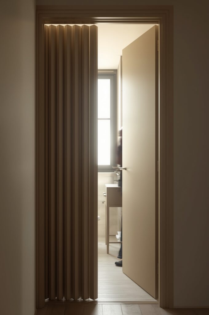 Minimalist Accordion Doors