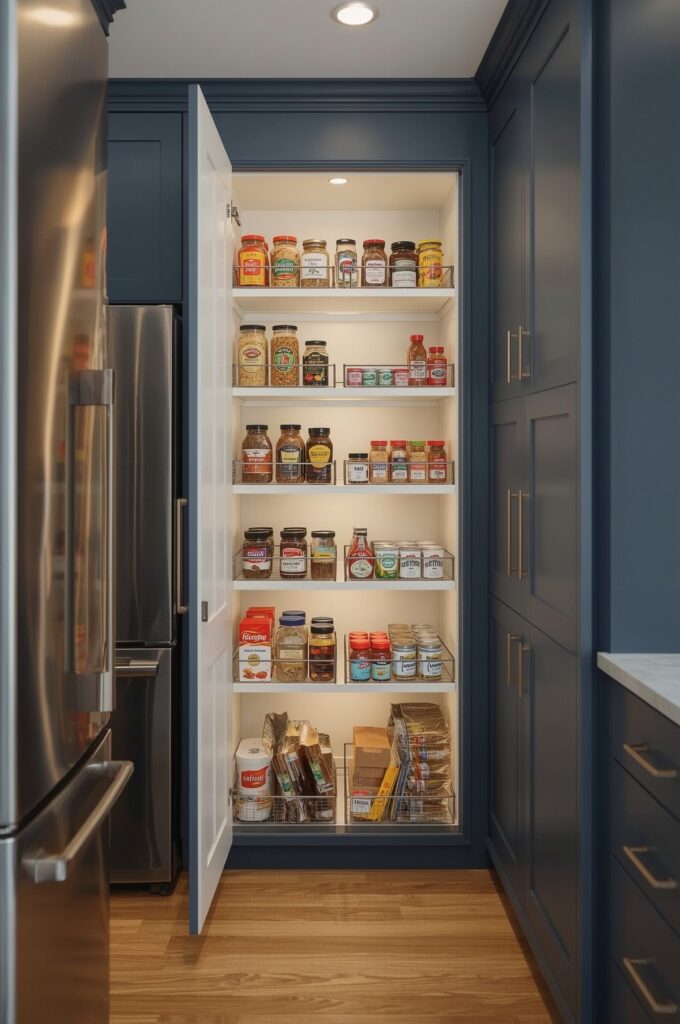 Pull-Out Pantry Between Fridge and Wall