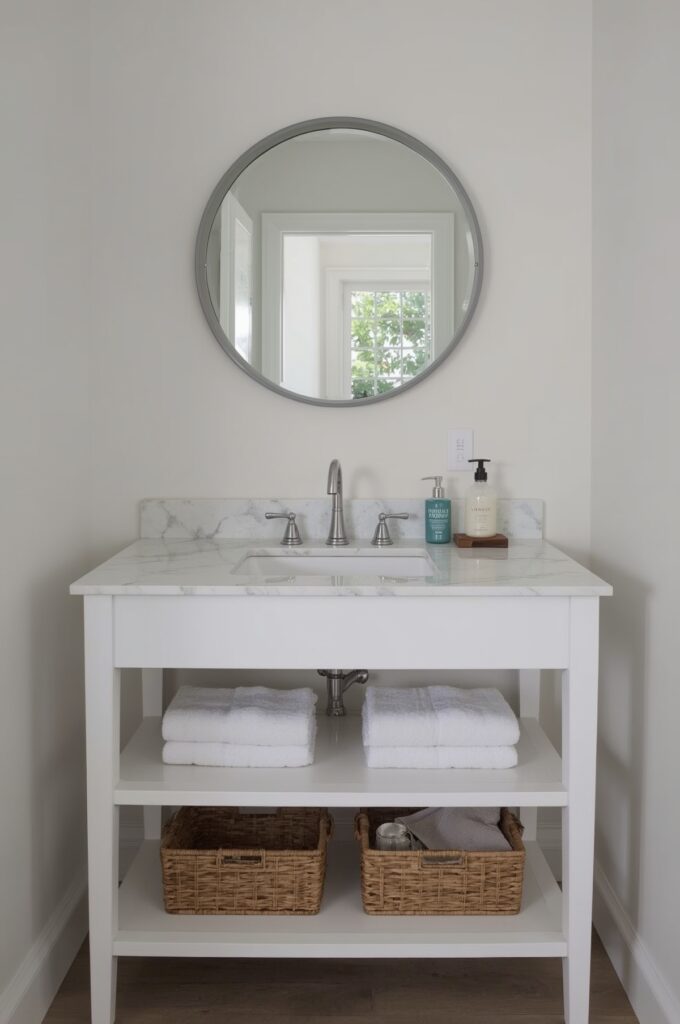 Tiered Shelf Vanity Design