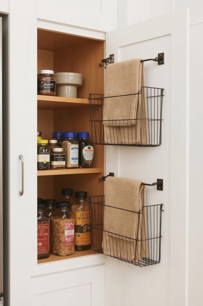 Clip-On Shelf Organizers for Cabinet Doors