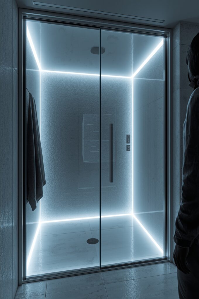 Smart Mirror-Integrated Sliding Doors