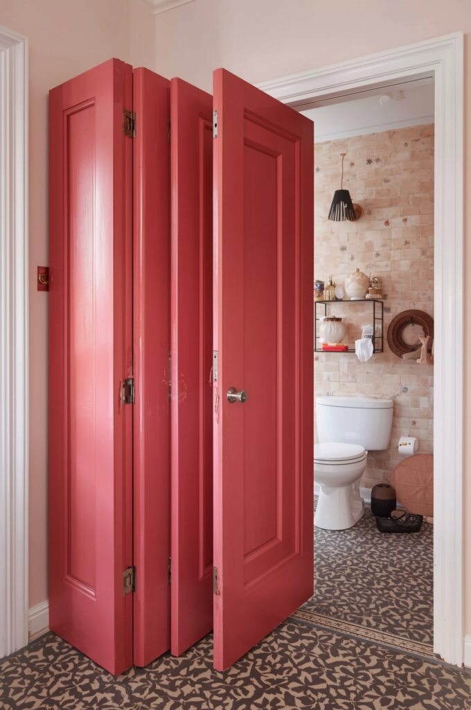 Vibrant Painted Accordion Doors