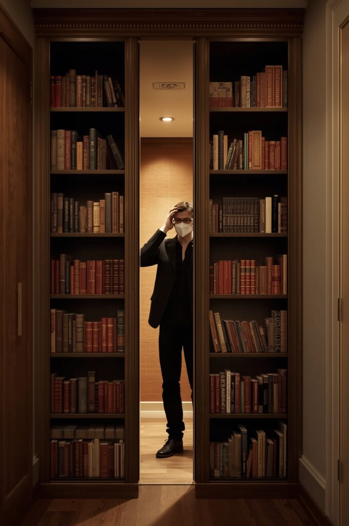 Hidden Bookcase Bathroom Doors