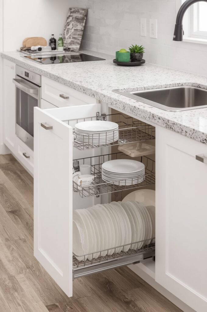 Pull-Out Dish Drying Rack