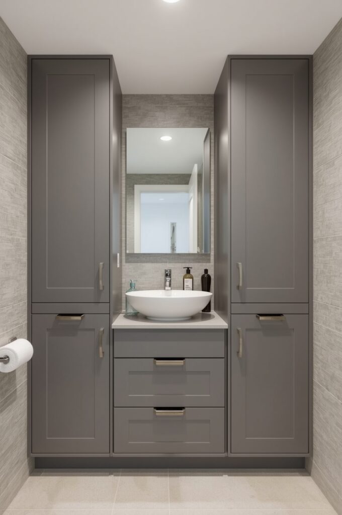 Modular Vanity System with Adjustable Units