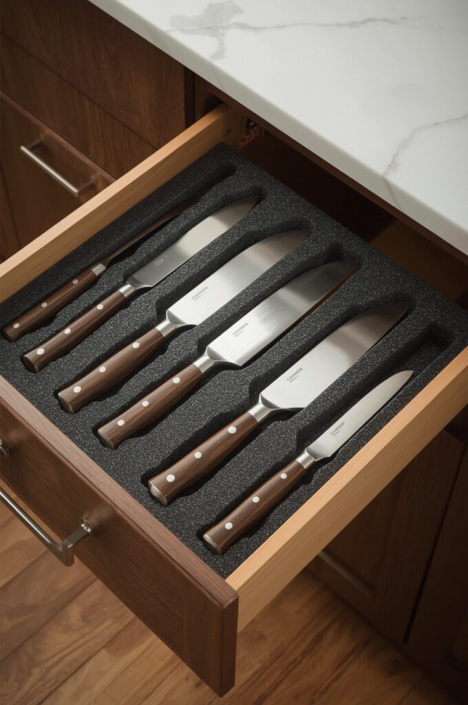 Under-Cabinet Mounted Knife Drawer