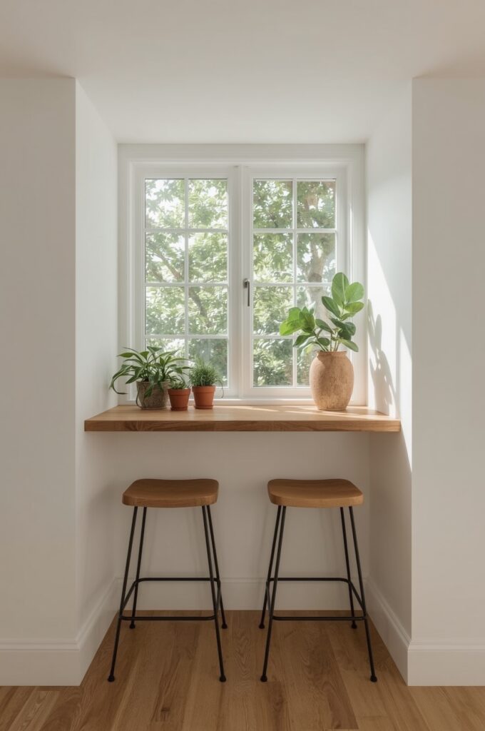Compact Bar Counter by the Window