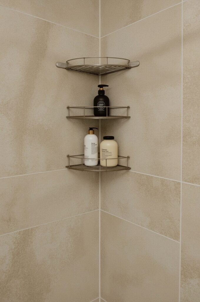 Tiered Corner Shelf in Shower