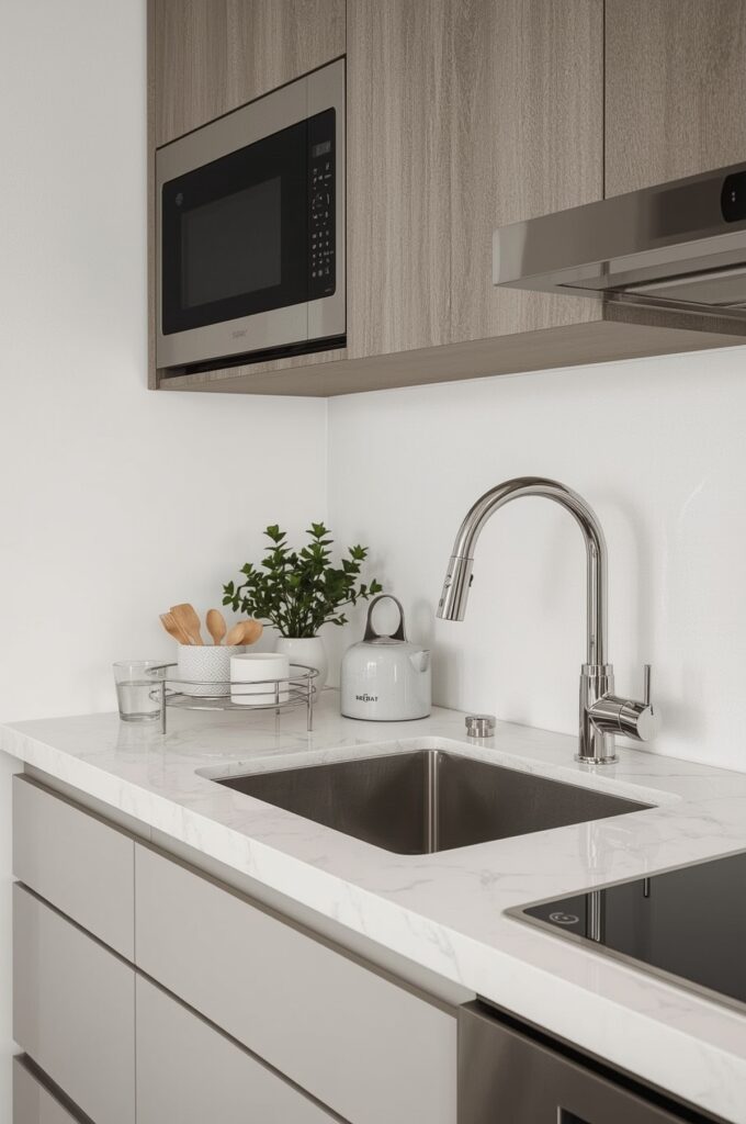 Countertop with Built-in Dish Rack