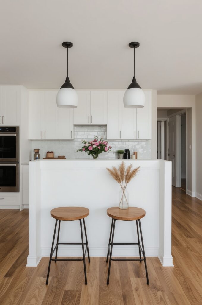 Breakfast Counter Attached to Kitchen Divider