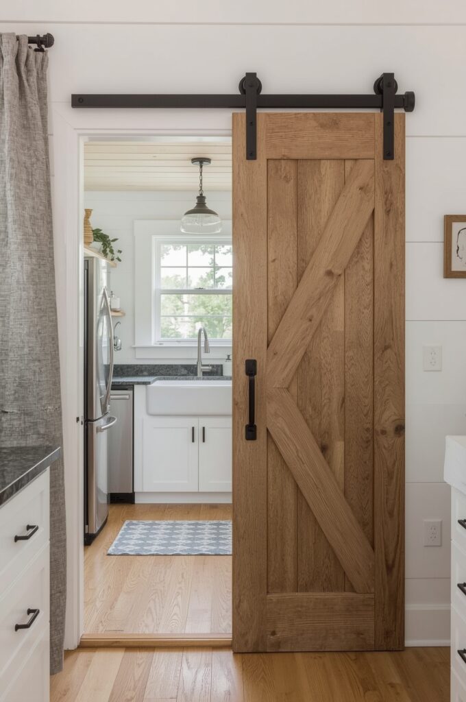 Sliding Pocket Door for Kitchen Entry