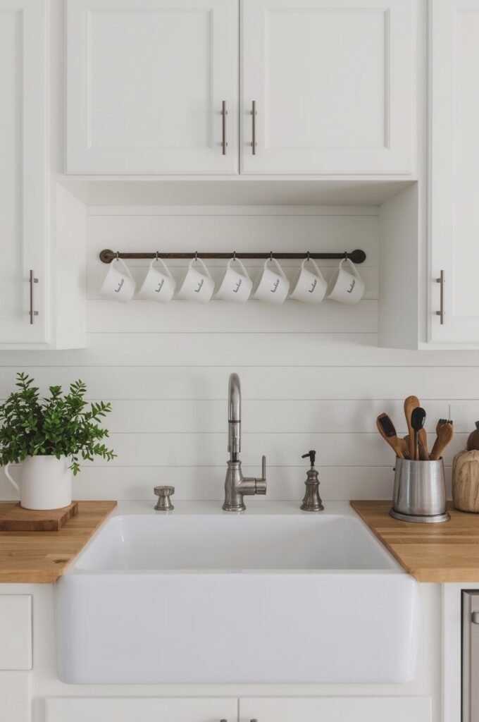 Hanging Hooks Under Cabinets for Cups