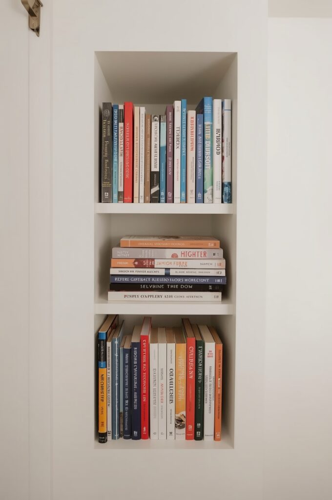 Built-In Narrow Shelf for Cookbooks