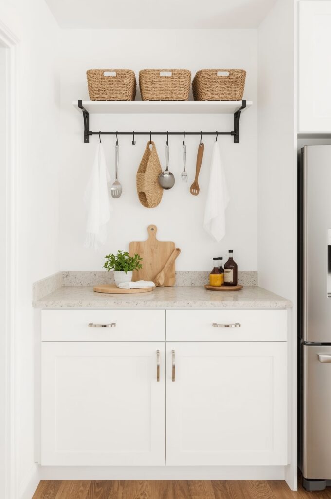 Countertop with Hanging Rail System