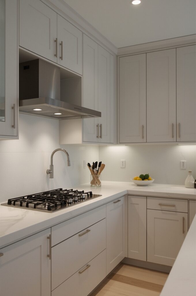 Kitchen with Drop-Down Pot Filler Faucet