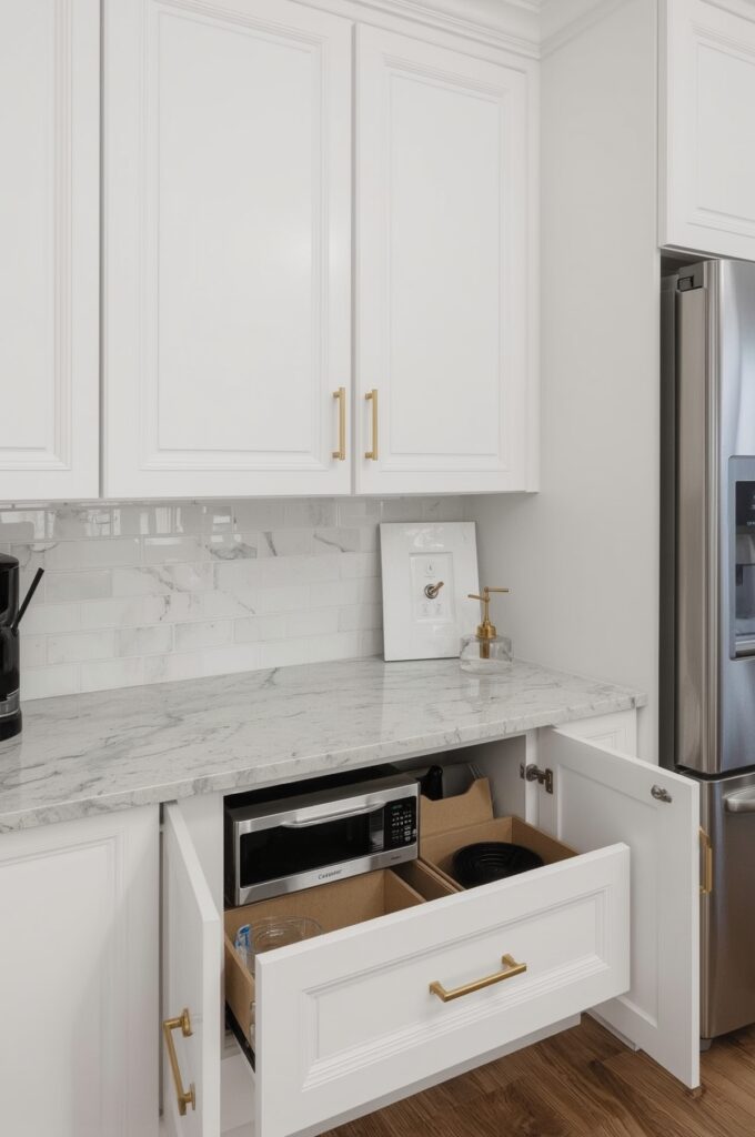 Hidden Countertop Compartment Storage