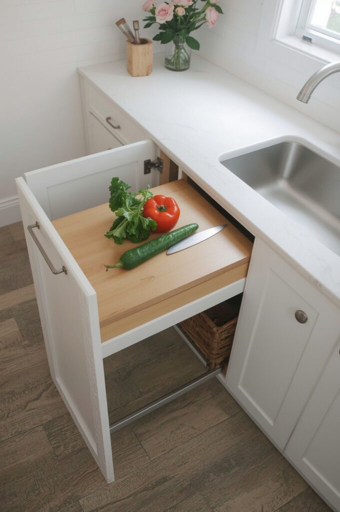 Hidden Pull-Out Cutting Station