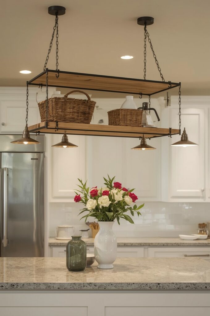 Overhead Hanging Shelf for Light Items