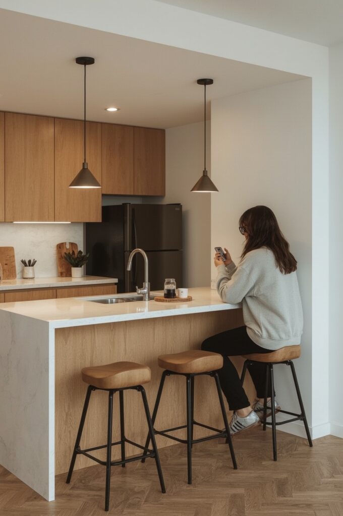 Breakfast Bar with Hidden Storage