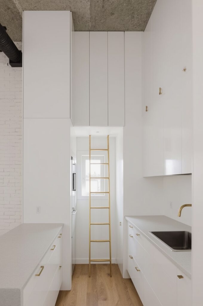 Ceiling-High Cabinets for Vertical Storage
