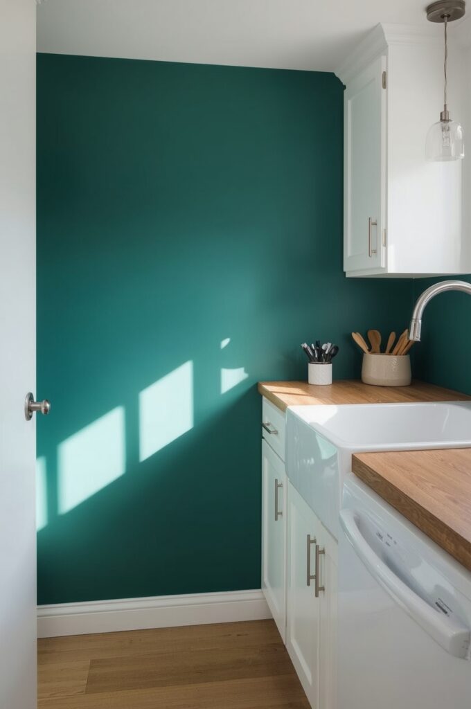 Bright Accent Wall for Visual Space