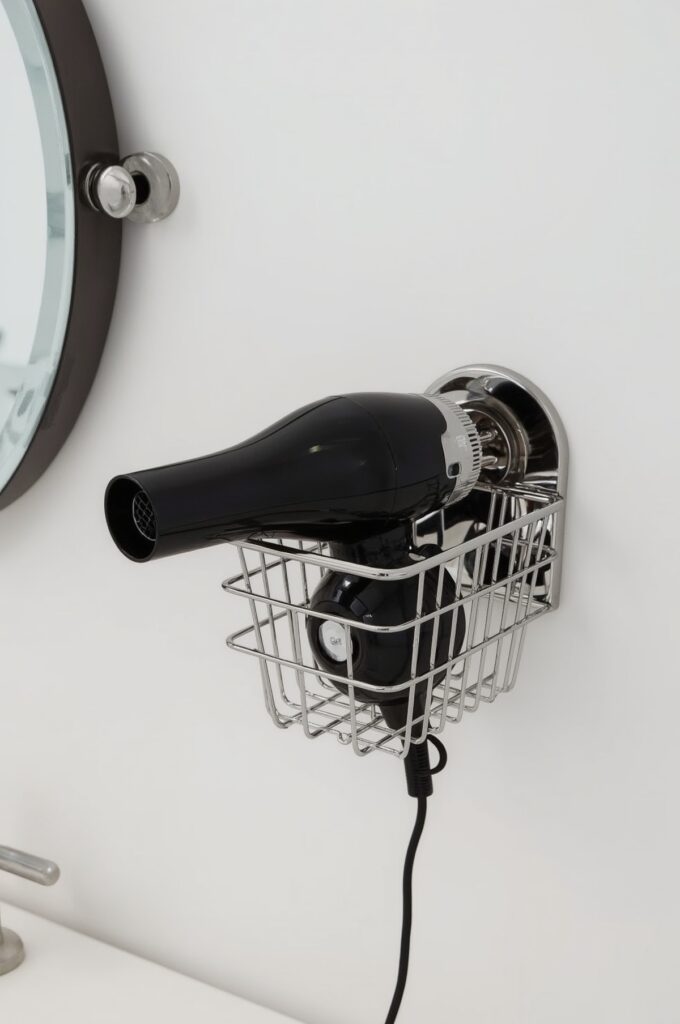 Wall-Mounted Hair Dryer Holder