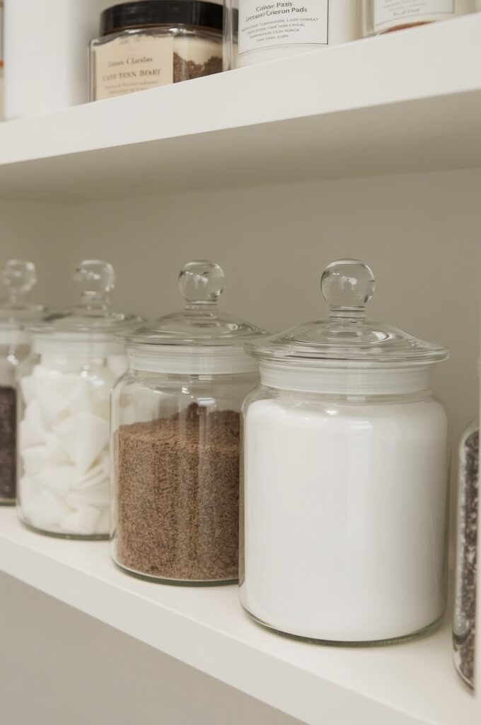 Clear Storage Canisters for Essentials
