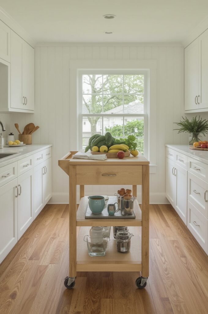 Small Kitchen with Rolling Island