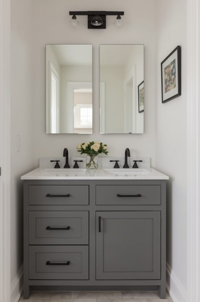 Compact Double Sink Vanity