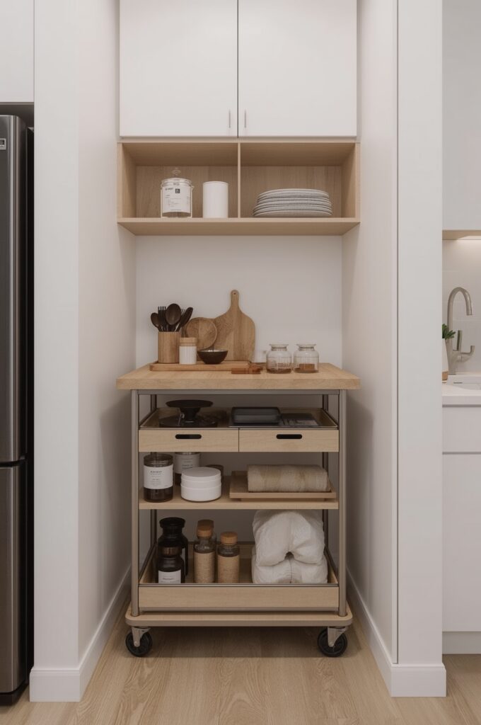 Compact Rolling Cart Countertop